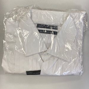 Saks Fifth Avenue Slim Fit Tuxedo Shirt Size 15 1/2 34-35 Style TU11-White